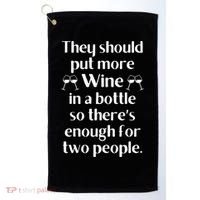 Funny Wine Saying Joke Meme Pun-Unique Fun Gifts Wine Lovers  Golf Towel thumb 0