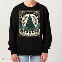 Funny Witches Summoning The Holiday Spirit Spooky Christmas Women's Sweatshirt thumb 0