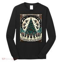 Funny Witches Summoning The Holiday Spirit Spooky Christmas Long Sleeve Shirt thumb 0