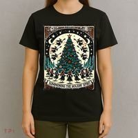 Funny Witches Summoning The Holiday Spirit Spooky Christmas T-Shirt thumb 4