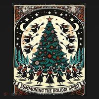 Funny Witches Summoning The Holiday Spirit Spooky Christmas Bucket Hat thumb 4