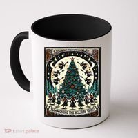 Funny Witches Summoning The Holiday Spirit Spooky Christmas Coffee Mug thumb 0