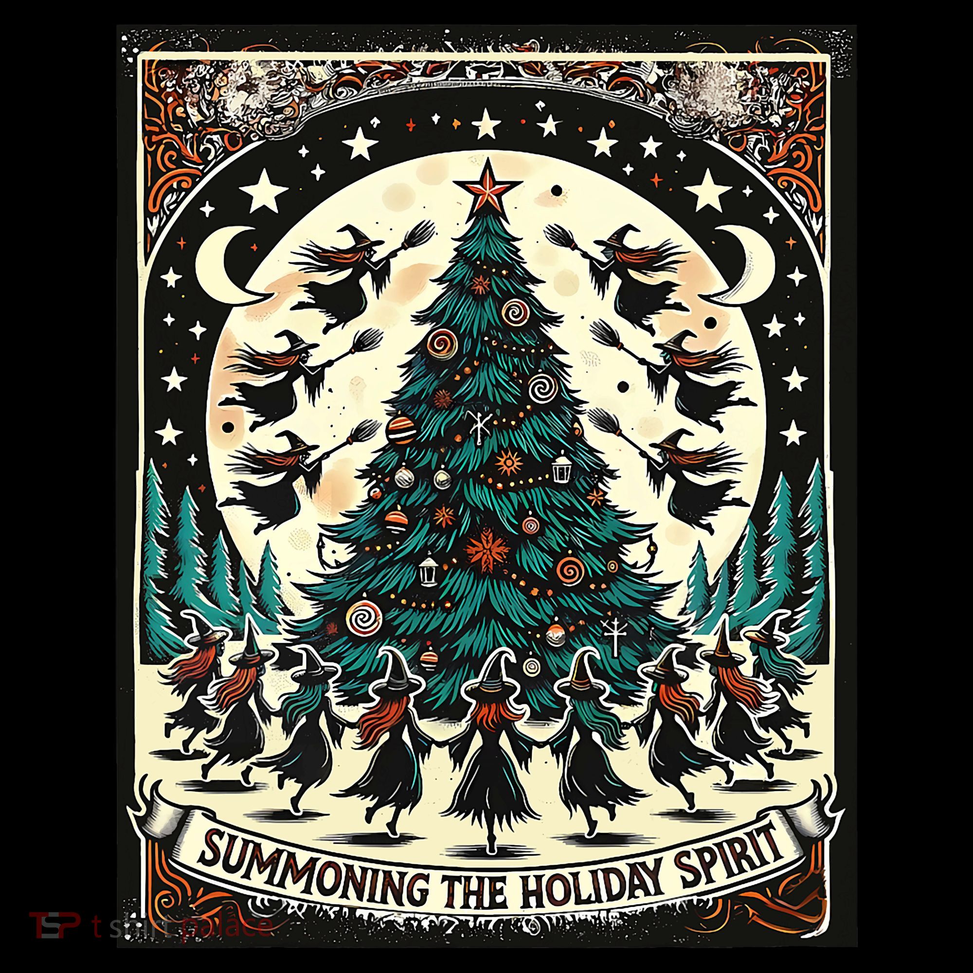 Funny Witches Summoning The Holiday Spirit Spooky Christmas Coffee Mug