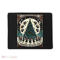 Funny Witches Summoning The Holiday Spirit Spooky Christmas Mousepad thumb 0
