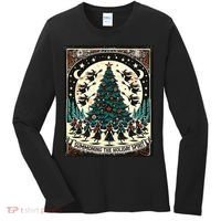 Funny Witches Summoning The Holiday Spirit Spooky Christmas Women's Long Sleeve Shirt thumb 0