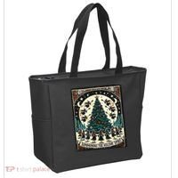 Funny Witches Summoning The Holiday Spirit Spooky Christmas Tote Bag thumb 2