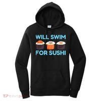 Funny Will Swim For Sushi Graphic Plus Size Shirt For Girl Boy Unisex Women's Hoodie thumb 0