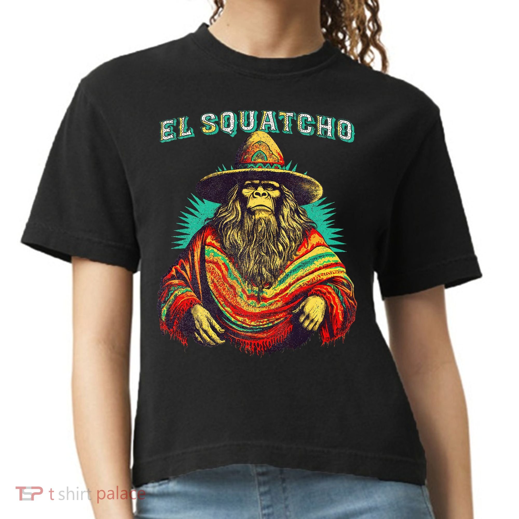 Funny Western Sasquatch Poncho Comfort Colors Boxy T-Shirt