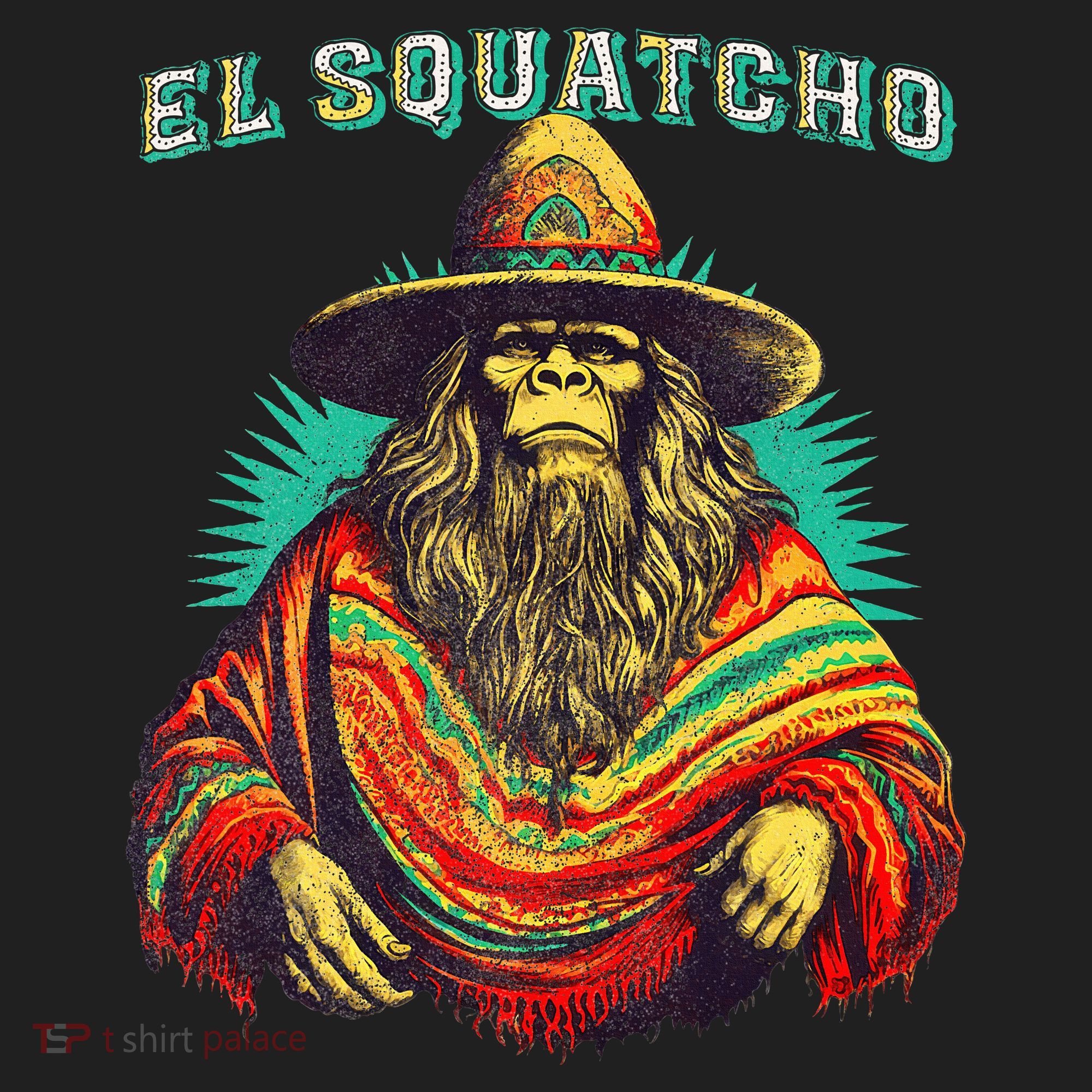 Funny Western Sasquatch Poncho Women's Sweatshirt