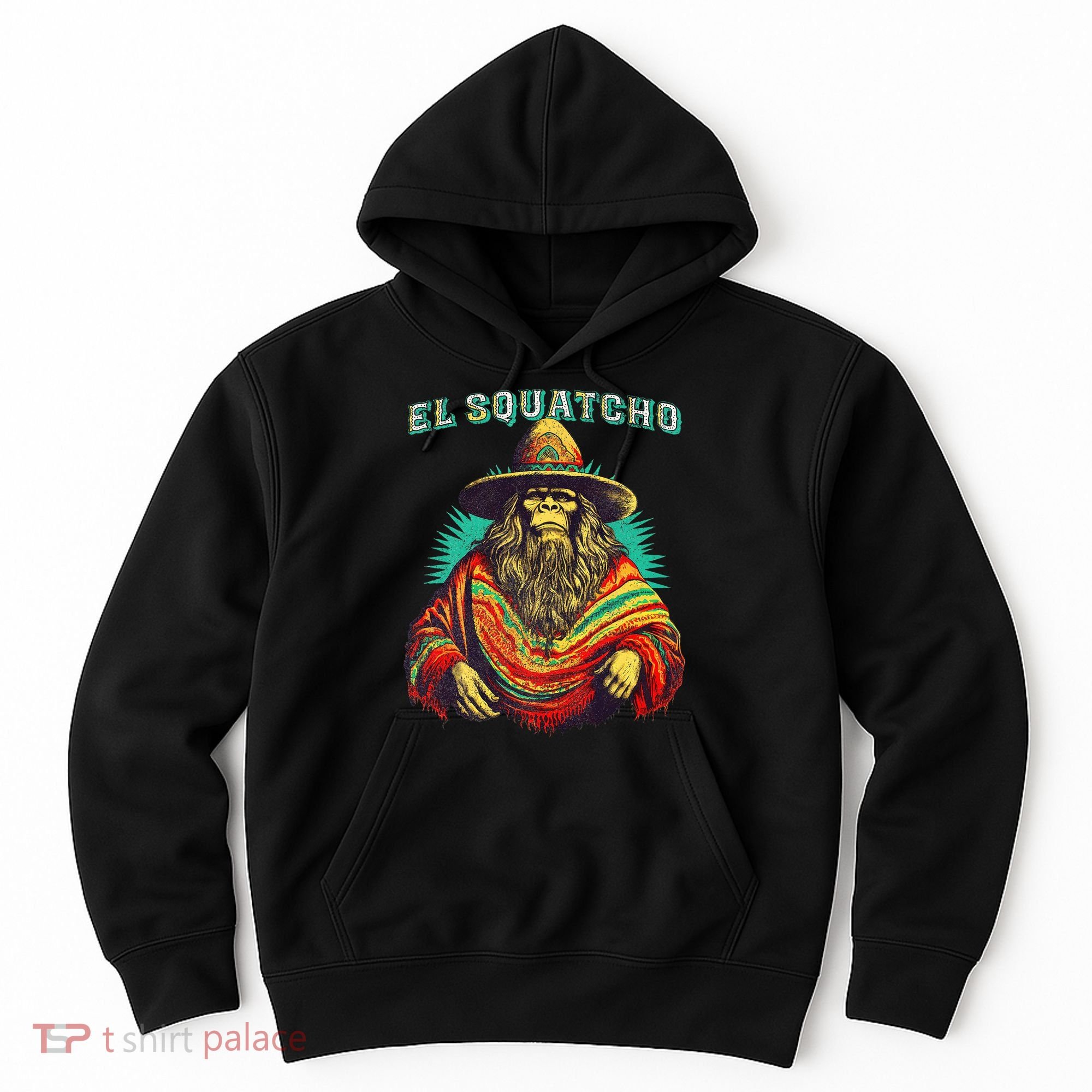 Funny Western Sasquatch Poncho Hoodie