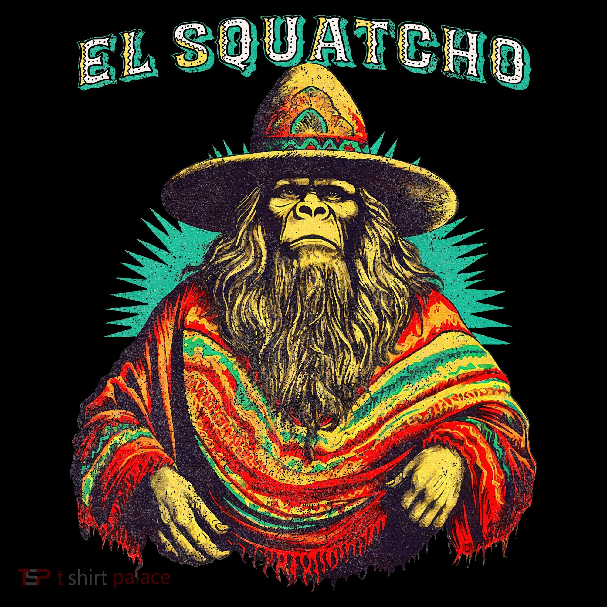 Funny Western Sasquatch Poncho Sweatshirt