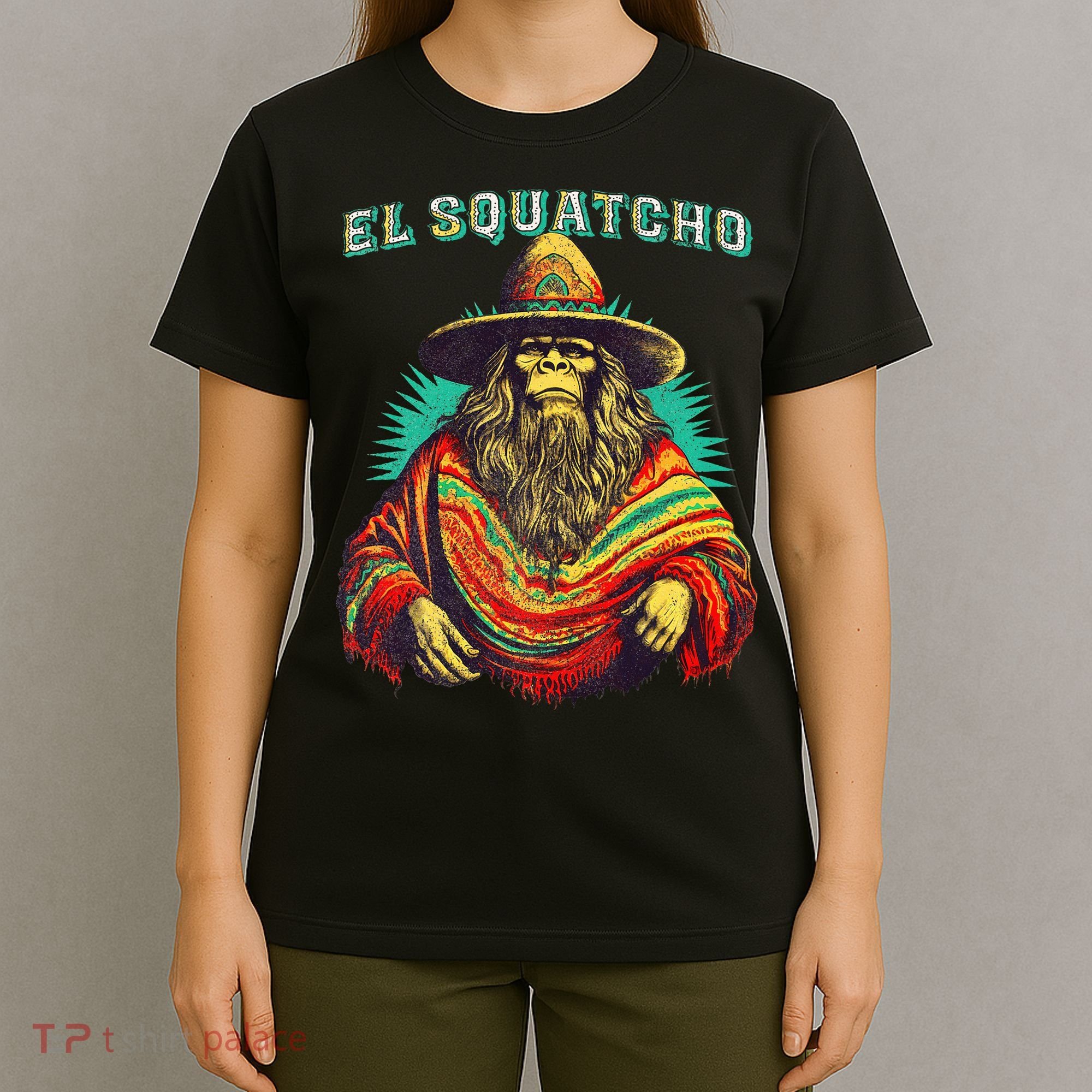 Funny Western Sasquatch Poncho T-Shirt