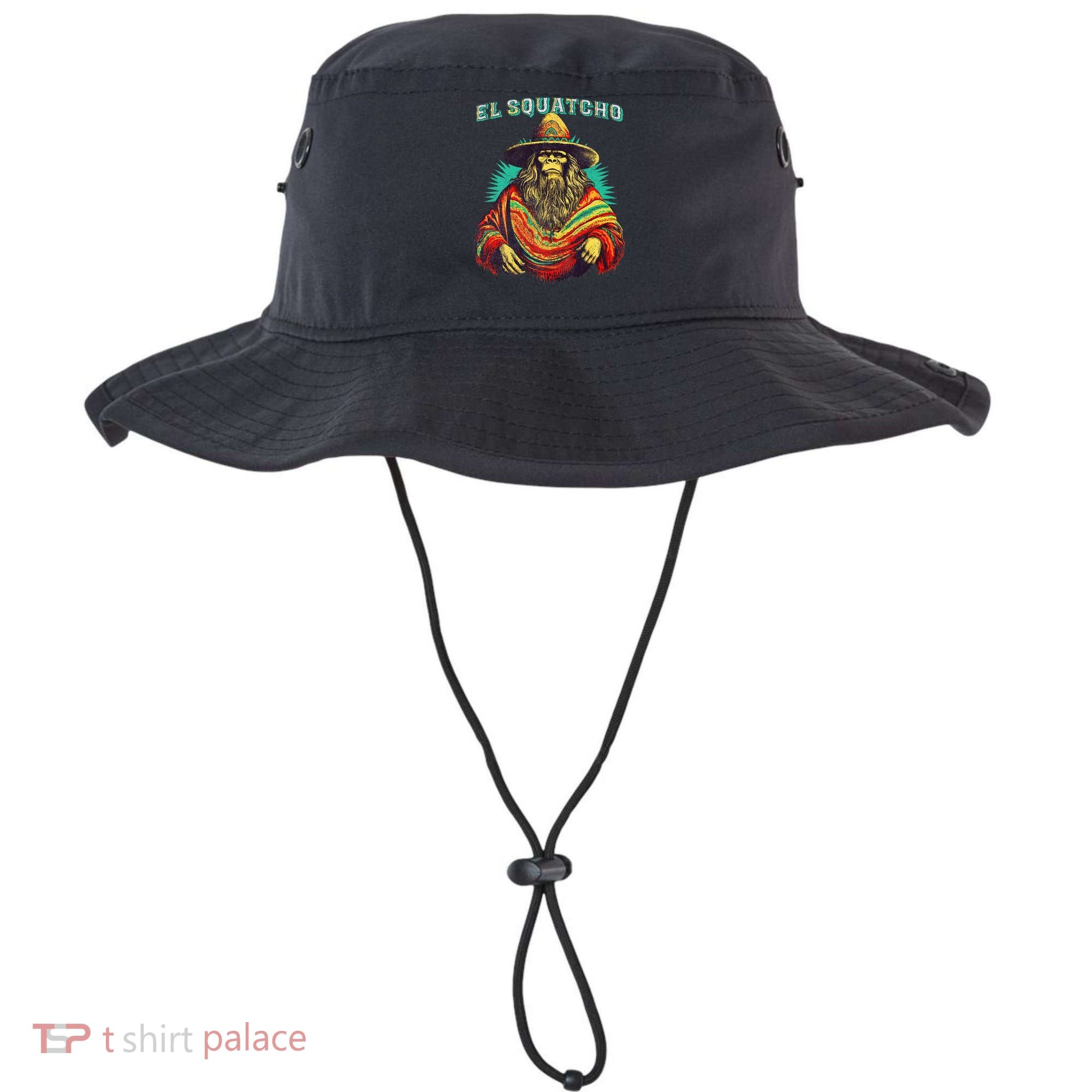 Funny Western Sasquatch Poncho Bucket Hat