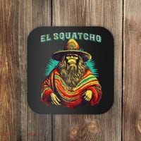 Funny Western Sasquatch Poncho Coaster thumb 0