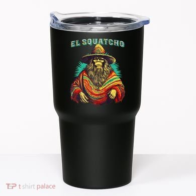 Funny Western Sasquatch Poncho Tumbler