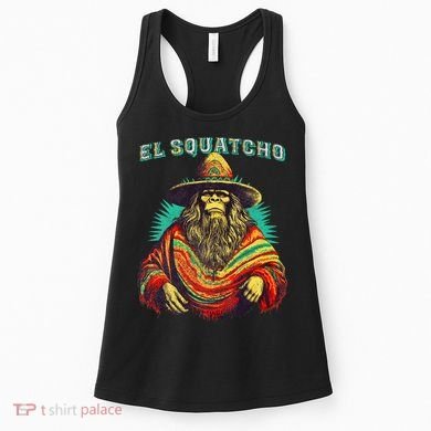 Funny Western Sasquatch Poncho Women's Tank Top