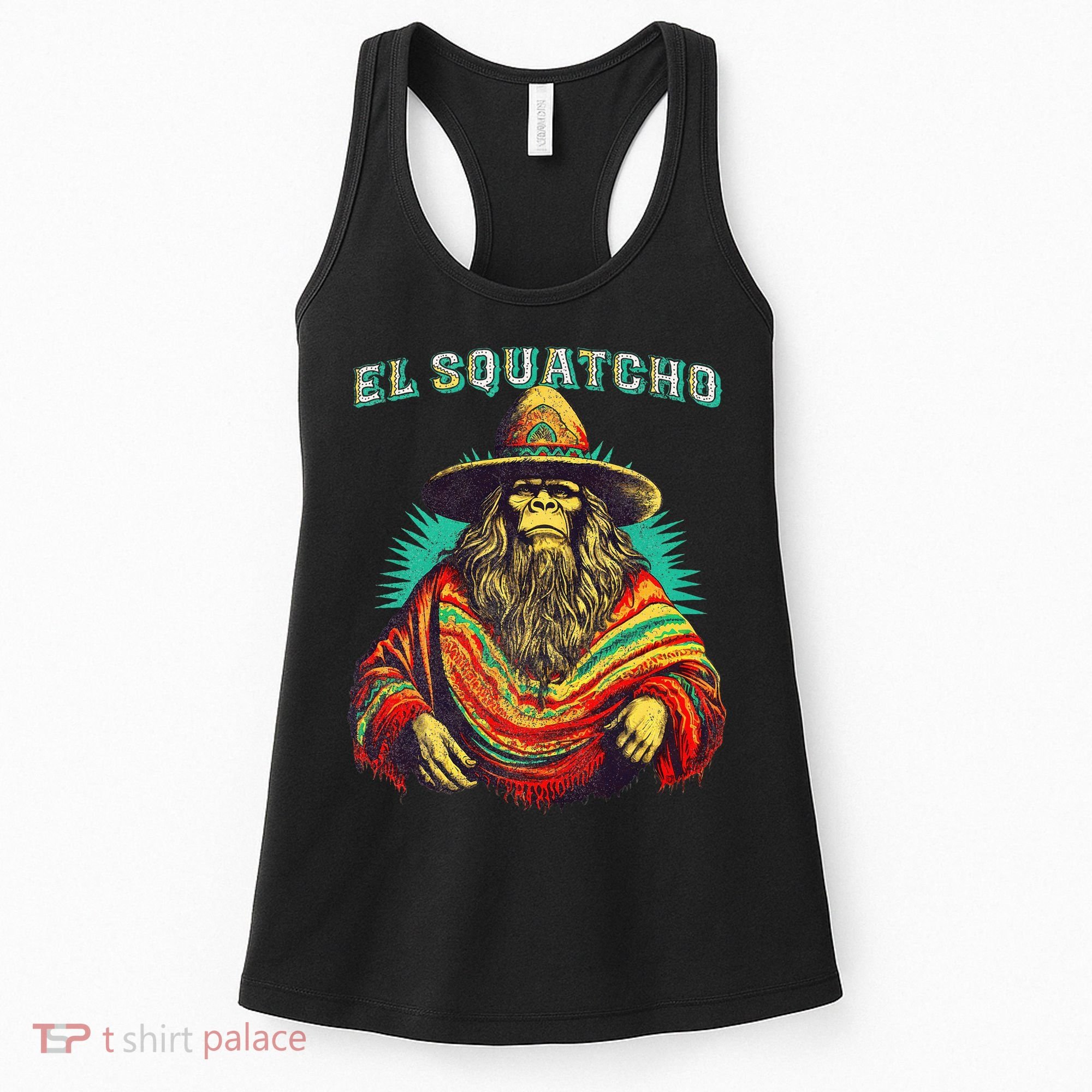 Funny Western Sasquatch Poncho Women's Tank Top