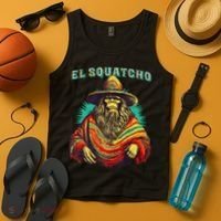 Funny Western Sasquatch Poncho Tank Top thumb 4