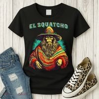 Funny Western Sasquatch Poncho Women's T-Shirt thumb 3