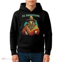 Funny Western Sasquatch Poncho Kids Hoodie thumb 4