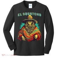 Funny Western Sasquatch Poncho Kids Long Sleeve Shirt thumb 0
