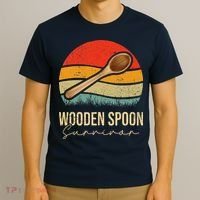Funny Wooden Spoon Survivor Meme Vintage Retro T-Shirt thumb 3
