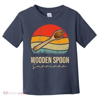 Funny Wooden Spoon Survivor Meme Vintage Retro Toddler T-Shirt