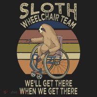 Funny Wheelchair Saying Humor Handicap People Sloth Golf Towel thumb 3