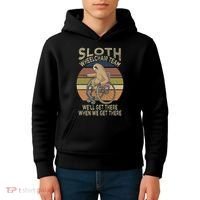 Funny Wheelchair Saying Humor Handicap People Sloth Kids Hoodie thumb 4
