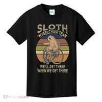 Funny Wheelchair Saying Humor Handicap People Sloth Kids T-Shirt thumb 0