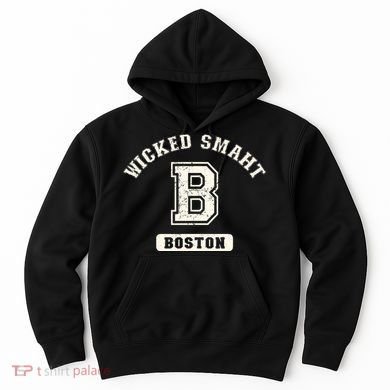 Funny Wicked Smaht Boston Massachusetts Hoodie