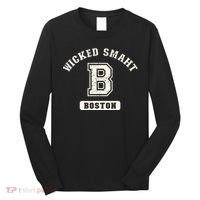 Funny Wicked Smaht Boston Massachusetts Long Sleeve Shirt thumb 0