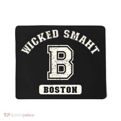 Funny Wicked Smaht Boston Massachusetts Mousepad