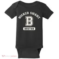 Funny Wicked Smaht Boston Massachusetts Baby Bodysuit thumb 0