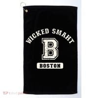 Funny Wicked Smaht Boston Massachusetts Golf Towel thumb 0