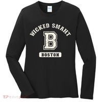 Funny Wicked Smaht Boston Massachusetts Women's Long Sleeve Shirt thumb 0