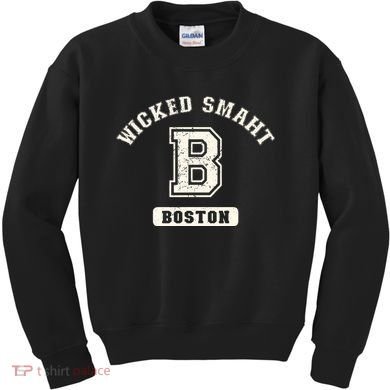 Funny Wicked Smaht Boston Massachusetts Kids Sweatshirt