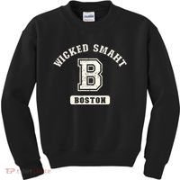 Funny Wicked Smaht Boston Massachusetts Kids Sweatshirt thumb 0