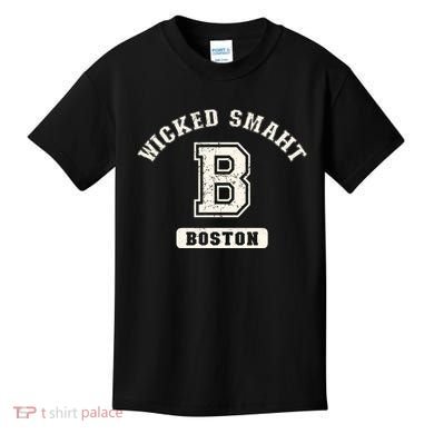 Funny Wicked Smaht Boston Massachusetts Kids T-Shirt