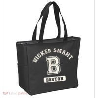 Funny Wicked Smaht Boston Massachusetts Tote Bag thumb 2