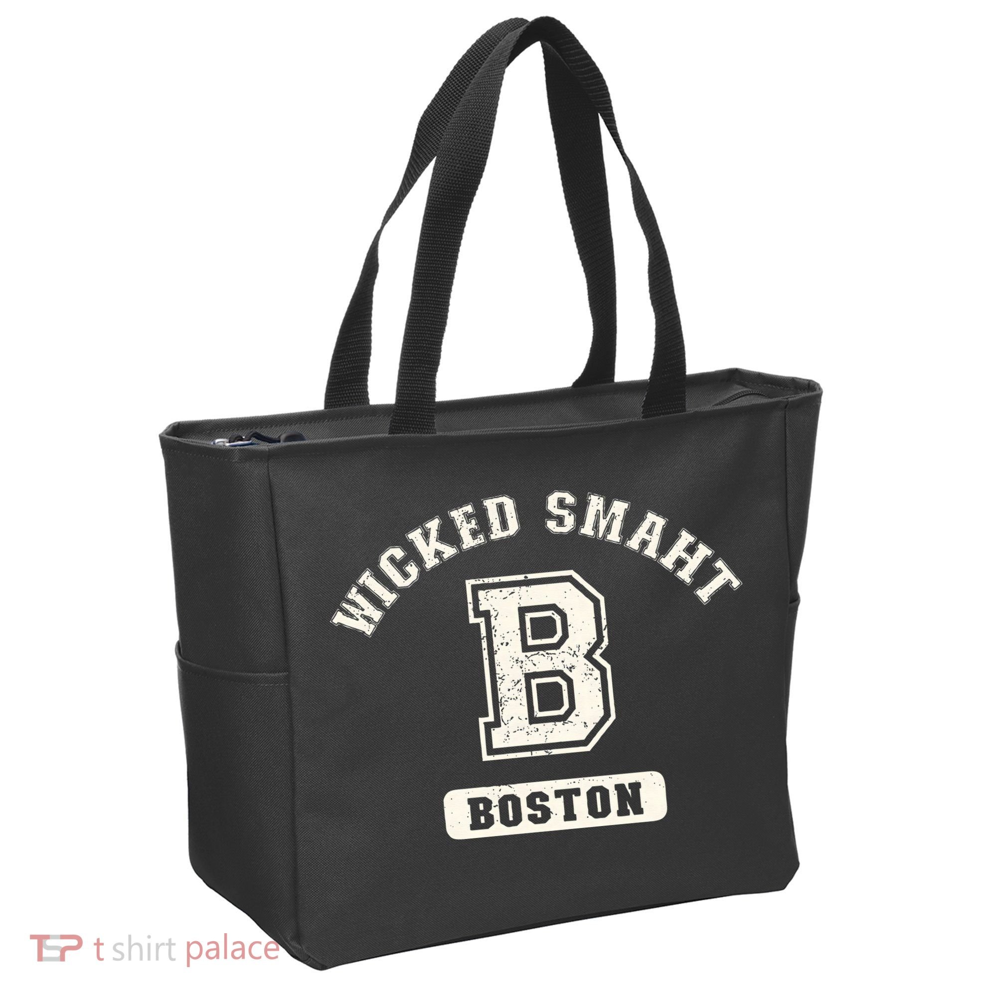 Funny Wicked Smaht Boston Massachusetts Tote Bag