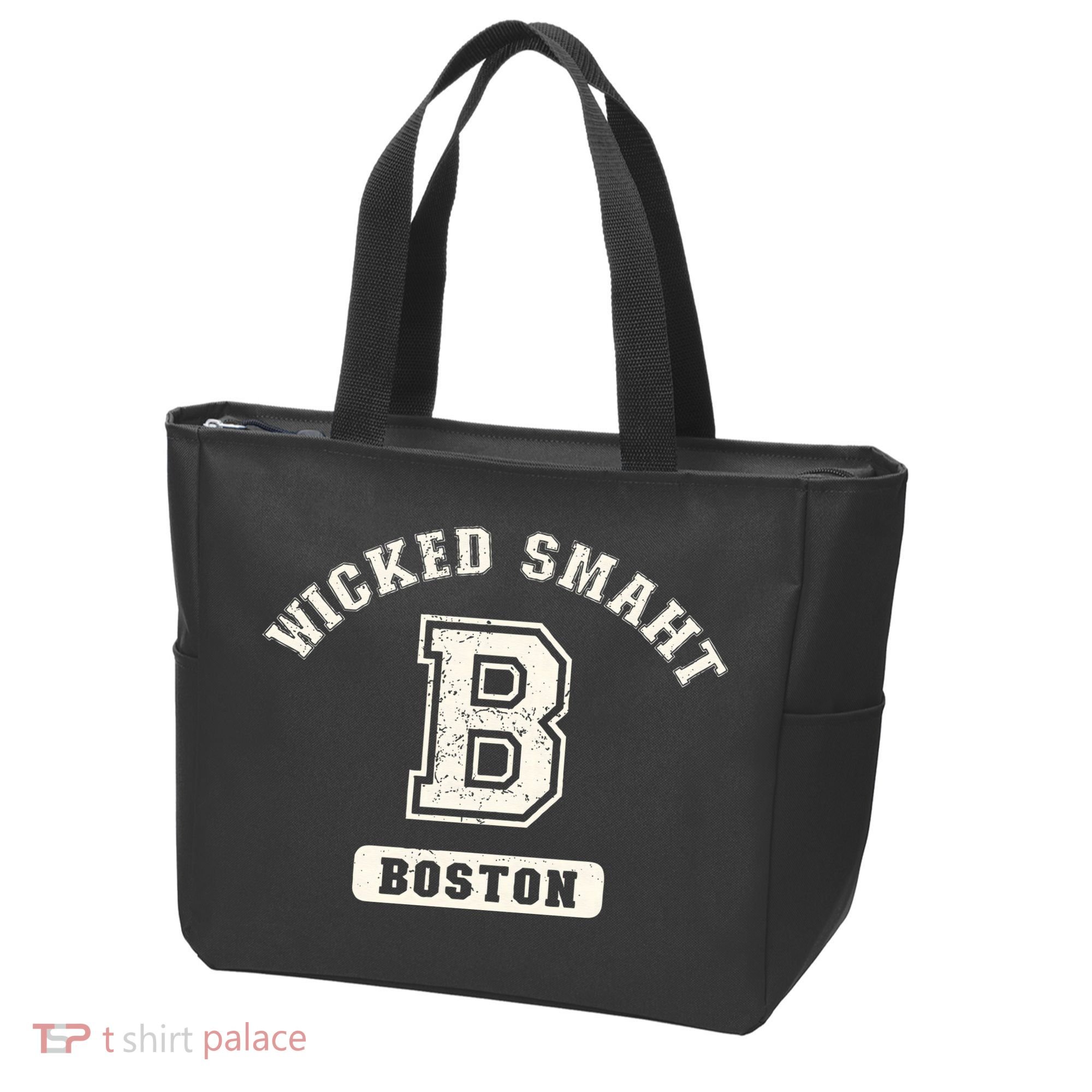 Funny Wicked Smaht Boston Massachusetts Tote Bag