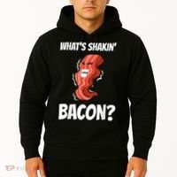 Funny What's Shakin' Bacon For Men Women Meat Eater BBQ Hoodie thumb 2