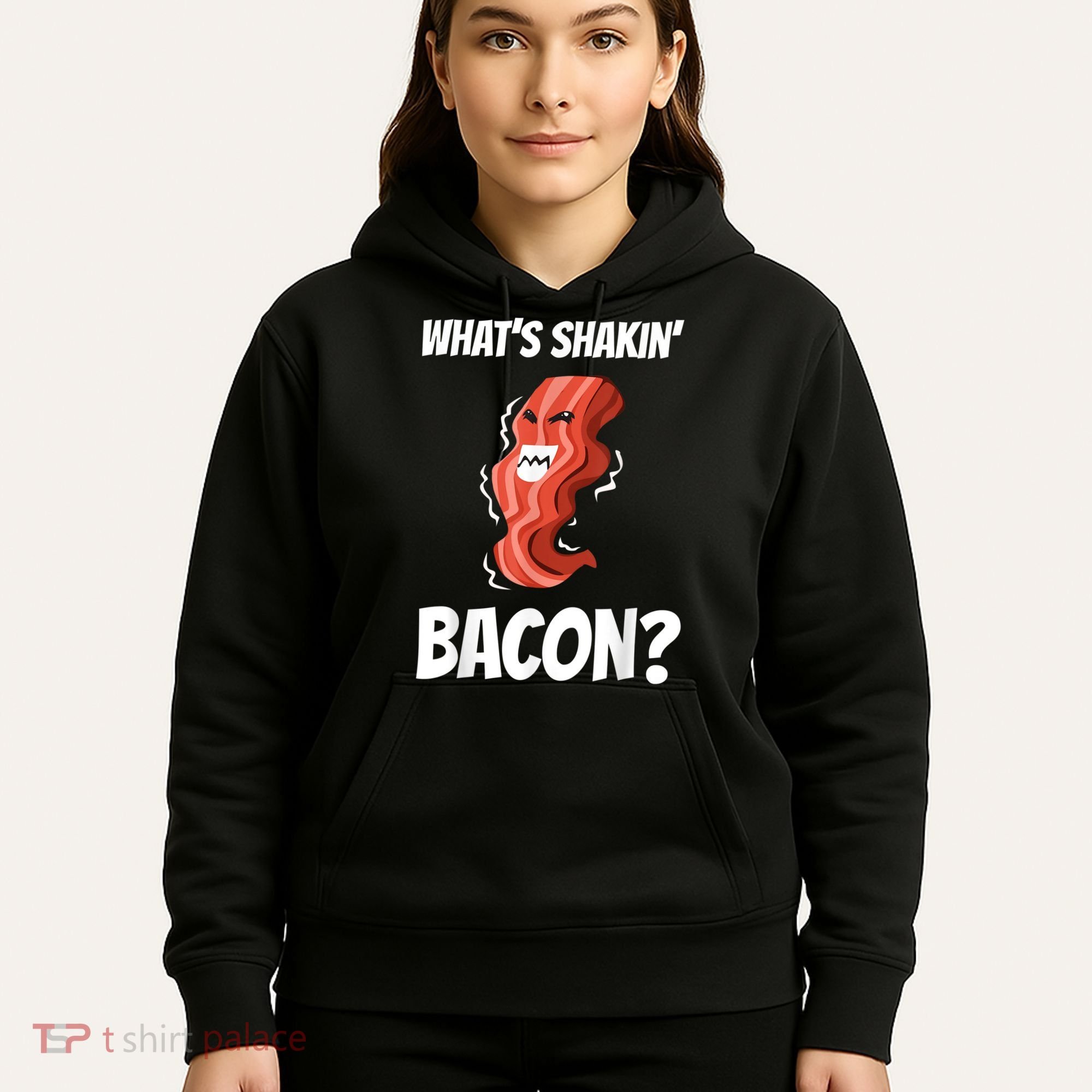 Funny What's Shakin' Bacon For Men Women Meat Eater BBQ Hoodie