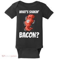 Funny What's Shakin' Bacon For Men Women Meat Eater BBQ Baby Bodysuit thumb 0
