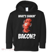 Funny What's Shakin' Bacon For Men Women Meat Eater BBQ Toddler Hoodie thumb 0