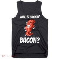 Funny What's Shakin' Bacon For Men Women Meat Eater BBQ Tank Top thumb 0