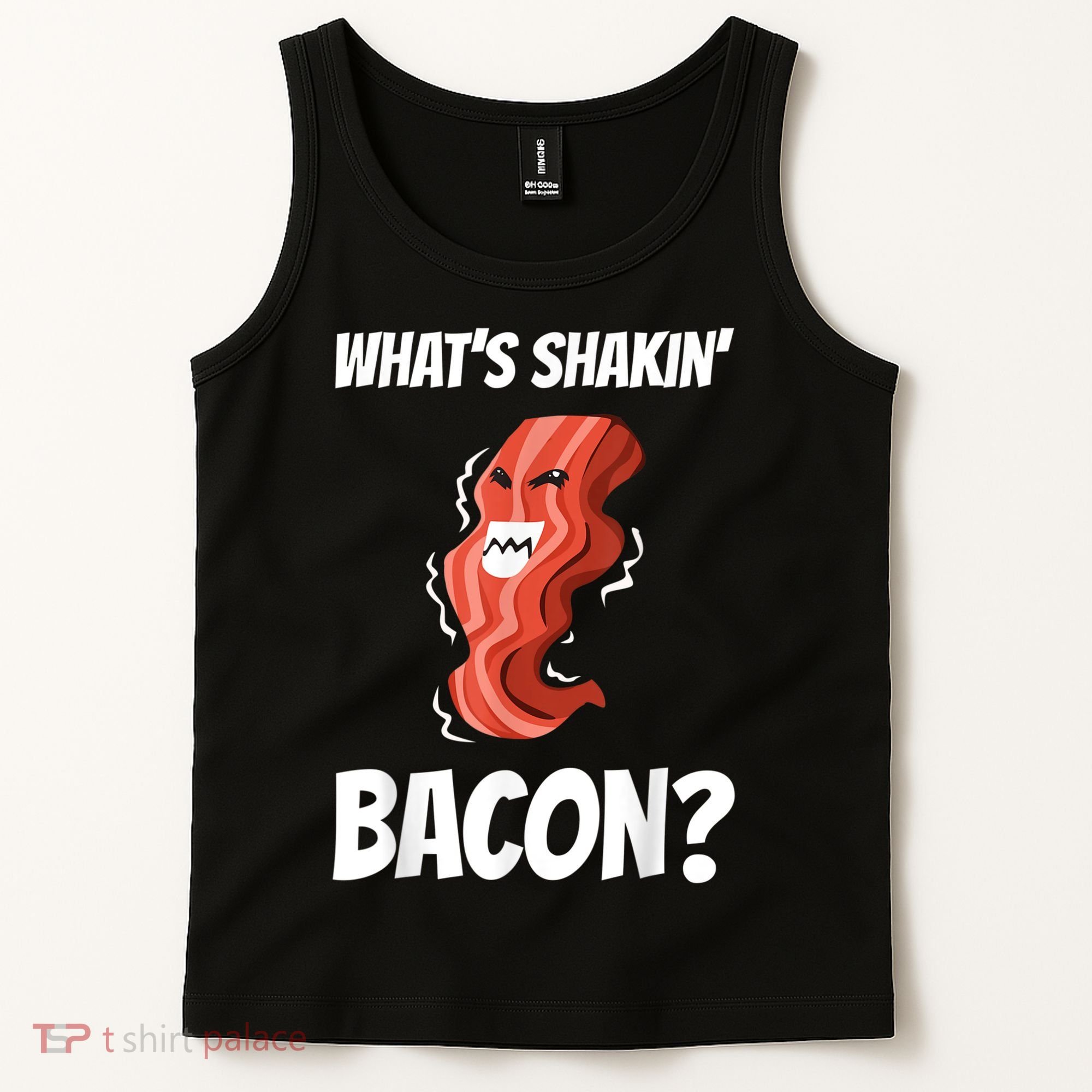 Funny What's Shakin' Bacon For Men Women Meat Eater BBQ Tank Top