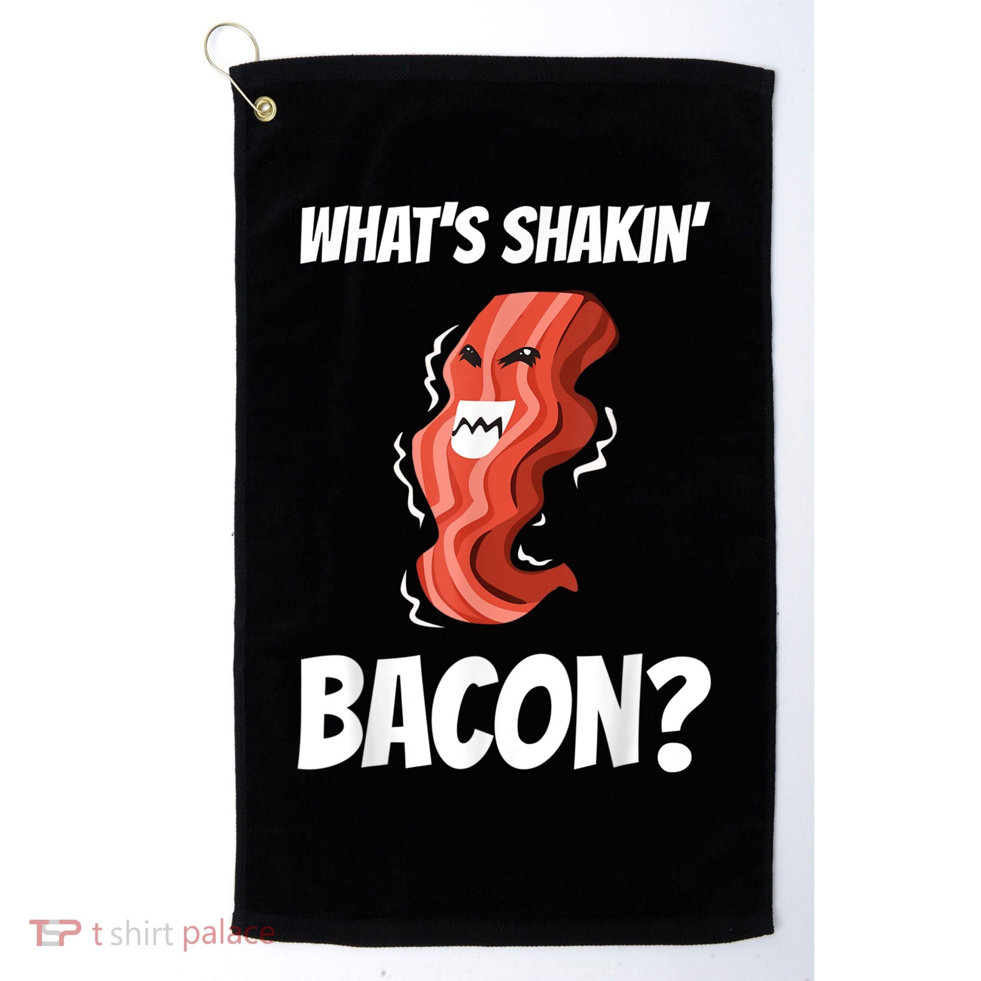 Funny What's Shakin' Bacon For Men Women Meat Eater BBQ Golf Towel