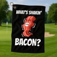 Funny What's Shakin' Bacon For Men Women Meat Eater BBQ Golf Towel thumb 1